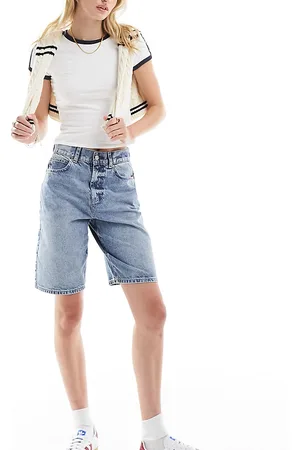 ASOS ASOS DESIGN Tall denim bermuda short in midwash
