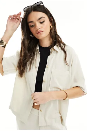 Object Linen shirt co-ord in oatmeal
