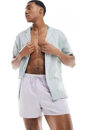 ASOS Swim shorts in short length in lilac