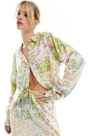 ASOS Long sleeve co-ord shirt in mixed floral print