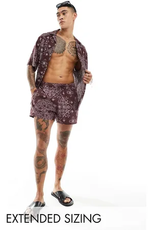 ASOS Co-ord swim shorts in bandana print