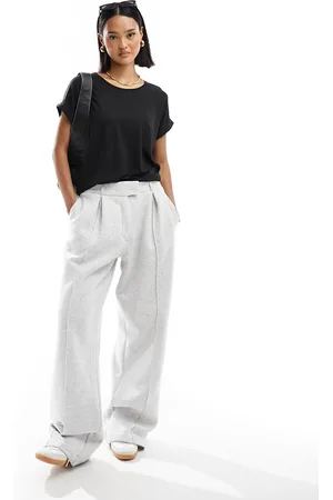 ONLY Soft round neck t-shirt in charcoal melange