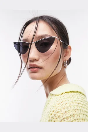 Topshop Aster angled visor sunglasses in