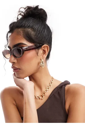 ASOS Oval sunglasses in crystal