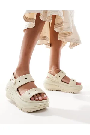 Crocs Mega Crush sandals in bone