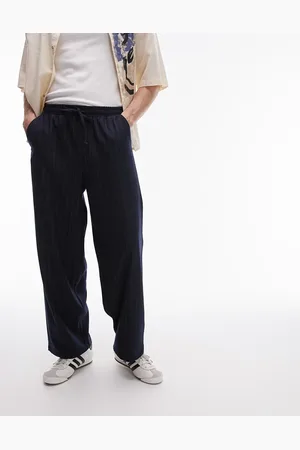 Topman Wide leg pin stripe trouser in