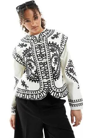 ASOS Embroidered twill jacket in
