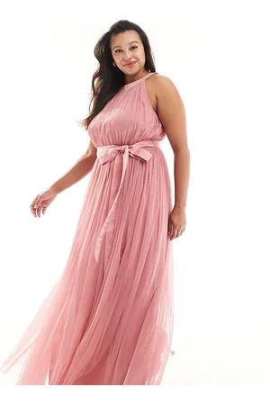 ANAYA Bridesmaids halter neck dress in dusty