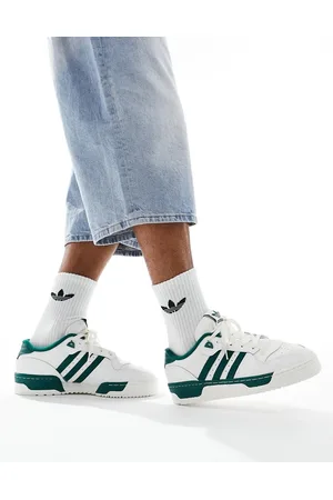 adidas Rivalry low trainers in white and green