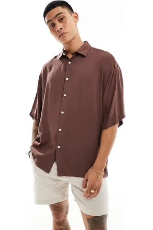 ASOS Oversized viscose shirt in light