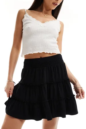 ASOS Shirred waist rara skirt in