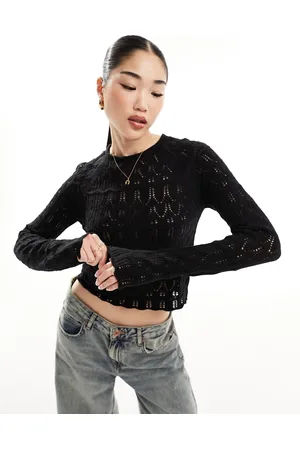 VERO MODA Long sleeved crochet top in