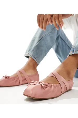 ASOS Los Angeles ruched ballet in rose satin