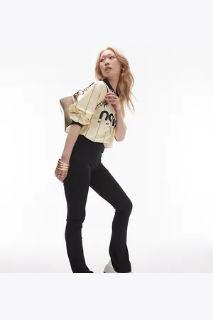 Topshop Skinny rib flare in