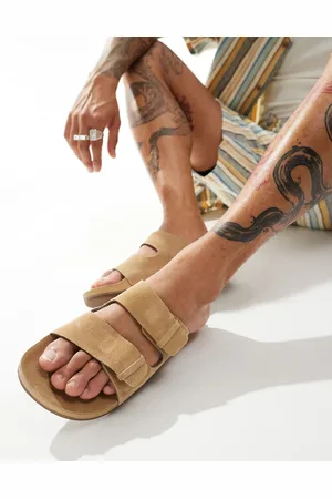 Reef Ojai two bar sandals in tan suede