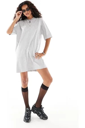 COLLUSION V-neck t-shirt dress in marl