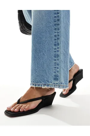 ASOS Tulum toe thong wedge sandals in