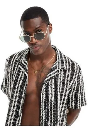 River Island Coined metal slim hexagon sunglasses in