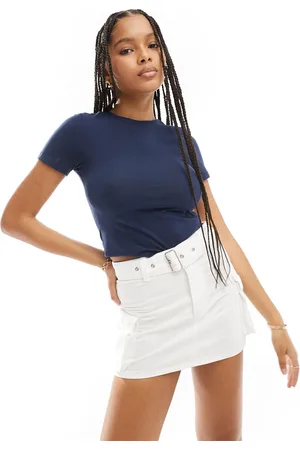 Pull&Bear Belted cargo mini skirt in
