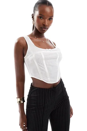 ASOS Sleeveless mesh corset top in