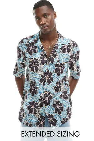 ASOS Relaxed revere shirt with floral retro print