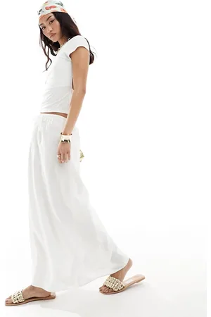 Cotton On Cotton On maxi slip skirt in linen look
