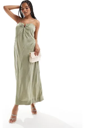 Object Boned bust cami dress in jacquard print