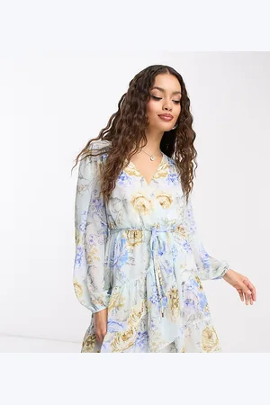 EVER NEW Long sleeve mini dress in floral