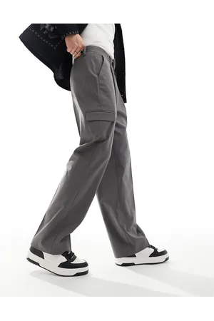 ASOS Smart wide leg cargo trousers in