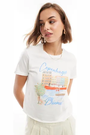 ASOS Baby tee with copenhagen graphic in