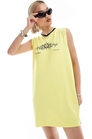 COLLUSION V-neck vest mini dress in