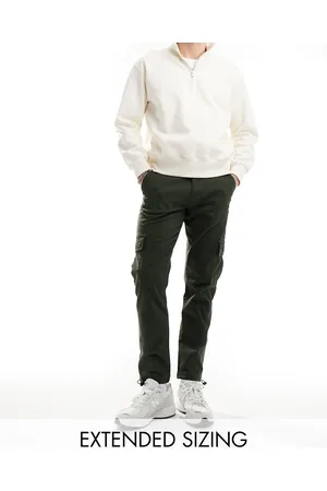 ASOS Tapered cargo trouser in dark khaki