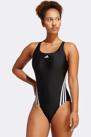 adidas Adidas Swim 3 stripe swimsuit in