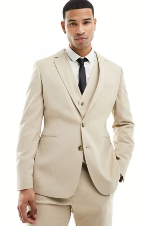 ASOS Wedding slim suit jacket in stone