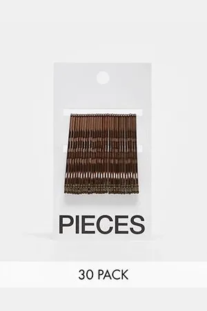 Pieces® 30 pack hair pins card in bronze