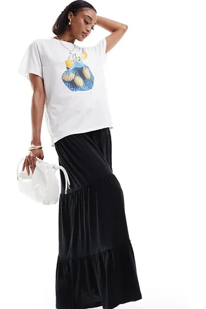VERO MODA Tiered maxi skirt in