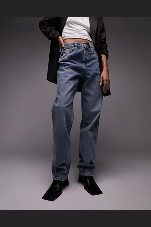 Topshop Mid rise Dad jeans in mid