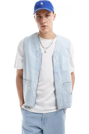Calvin Klein Denim vest in light wash