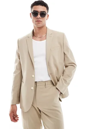 ASOS Slim suit jacket in dark stone