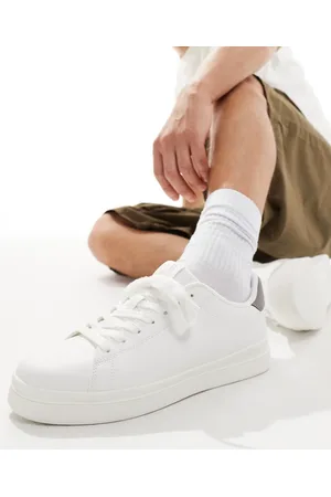 Pull&Bear Lace up back tab trainer in