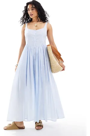 ASOS Voile picnic midi sundress in sky