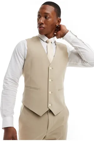 ASOS Skinny suit waistcoat in stone