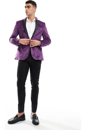 ASOS Skinny tuxedo suit jacket in velvet