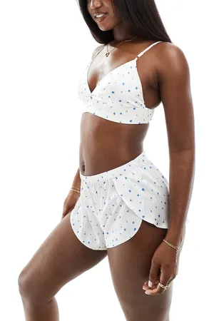 Boux Avenue Mix & Match ditsy floral pyjama bralette in ivory