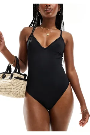 ASOS Maya plunge skinny strap swimsuit in