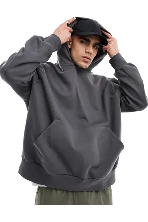 ASOS Heavyweight extreme oversized hoodie in washed black