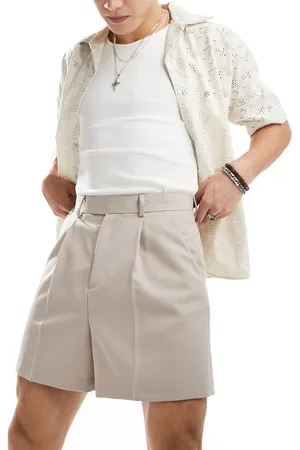 ASOS Smart cropped bermuda shorts in stone