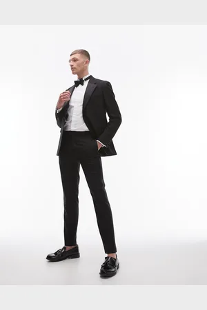 Topman Skinny tux suit trousers in
