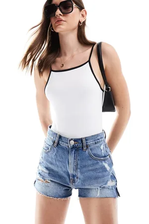 ASOS Cami bodysuit in with black tipping