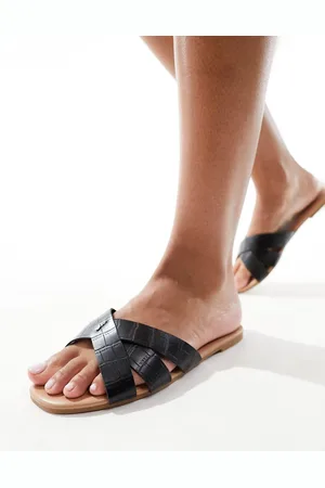 New Look Wide Fit cross strap sandal in
